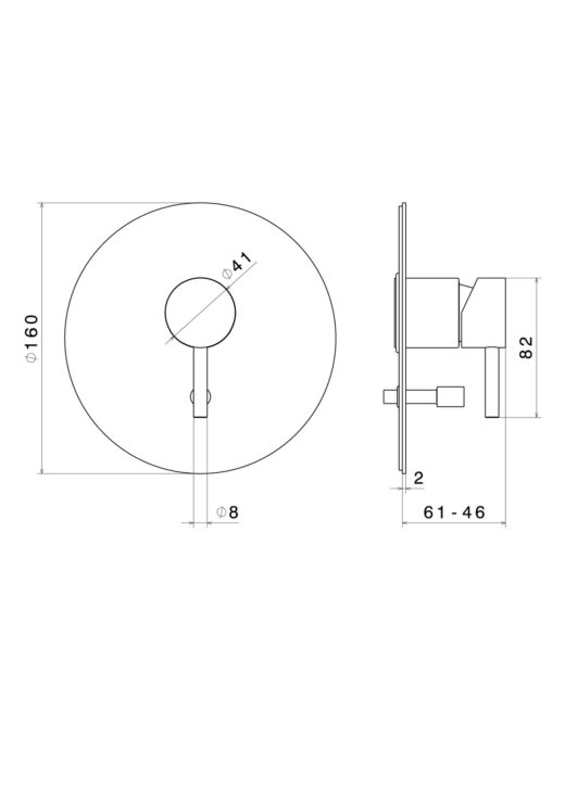 2-Wege-Unterputzmischer-NF-GINA-Warmwasser-aus-Edelstahl-Inox-316L-technische-Zeichnung