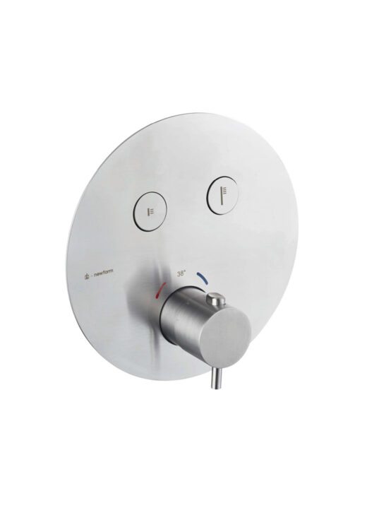 2-Wege-Thermostatarmatur NF GINA aus Edelstahl V4A Inox 316L mit Push Button Funktion